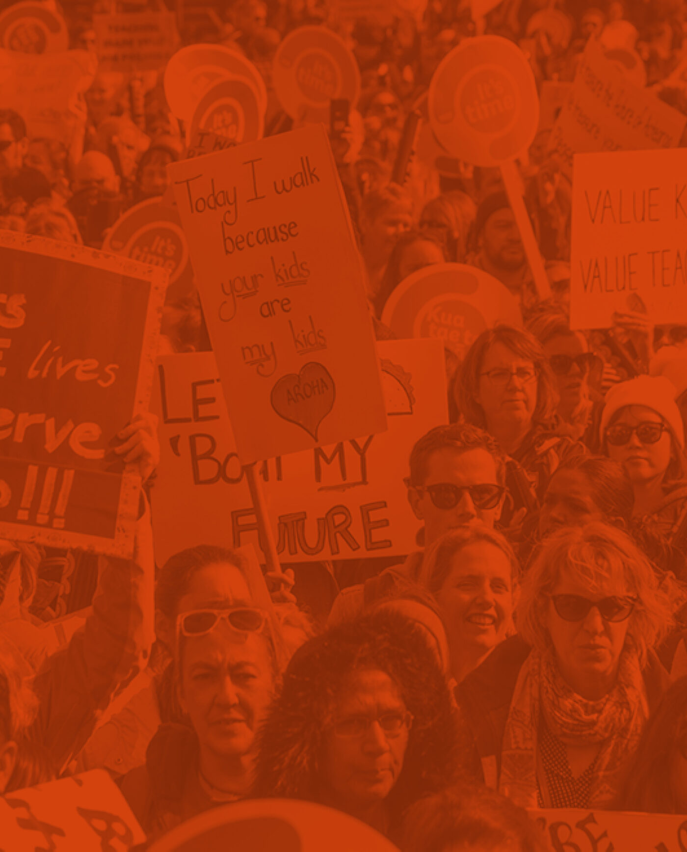 Members at a Kua Tae Te Wā protest.